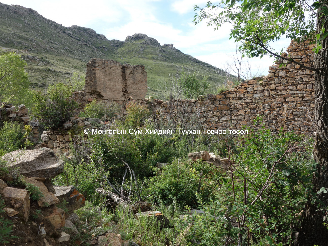 West side of temple